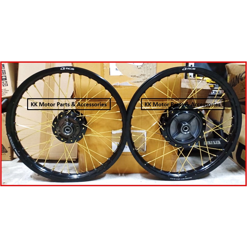 RIM ALLOY RCB RACING BOY 1.60 X 1.60 / 18 SIAP BALANCING BLACK JEJARI ...