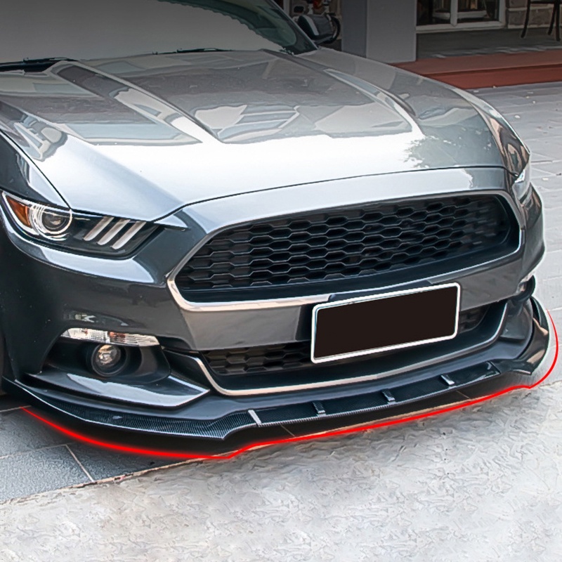 Front Bumper For Mustang Diffusers Carbon Fiber Style Spoiler front lip Fit ford mustang 2015