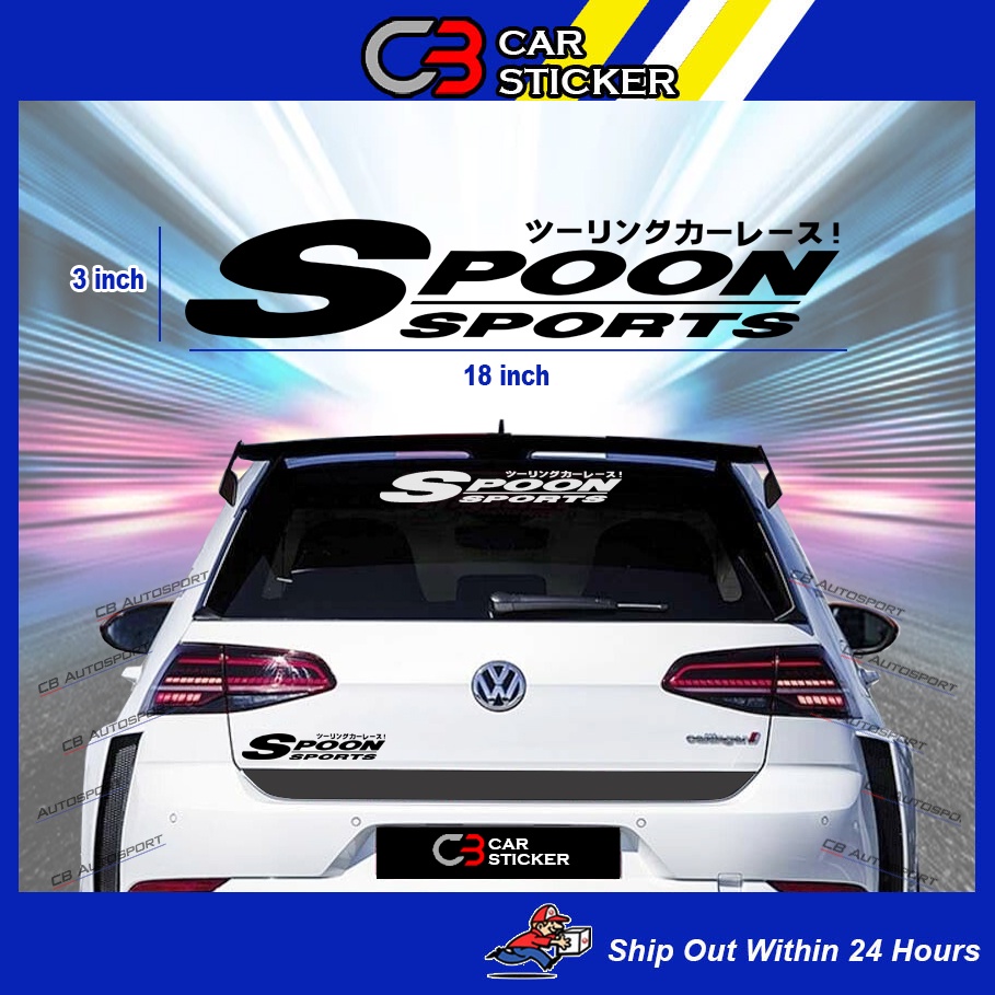 Spoon Sports Car Sticker / cs698 | Shopee Malaysia