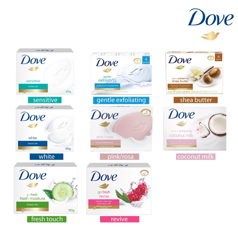 Dove Soap Sensitive Beauty Bar Moisturizing Milk or Beauty Cream Bar