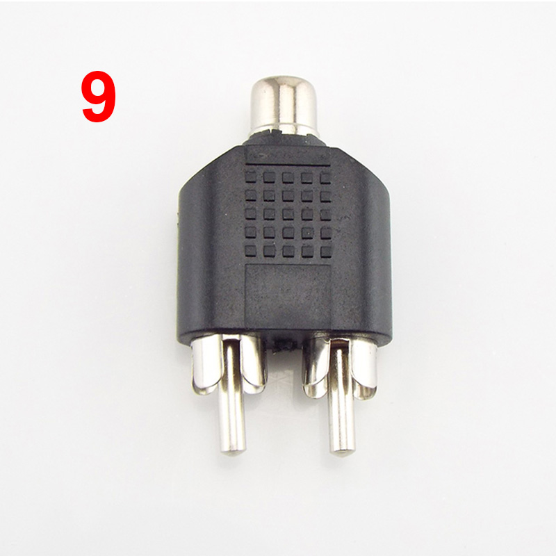 3.5mm Plug to 2 RCA Jack Adapter Male to Female 3.5 to AV Audio Connector 2 in 1 Stereo Headset