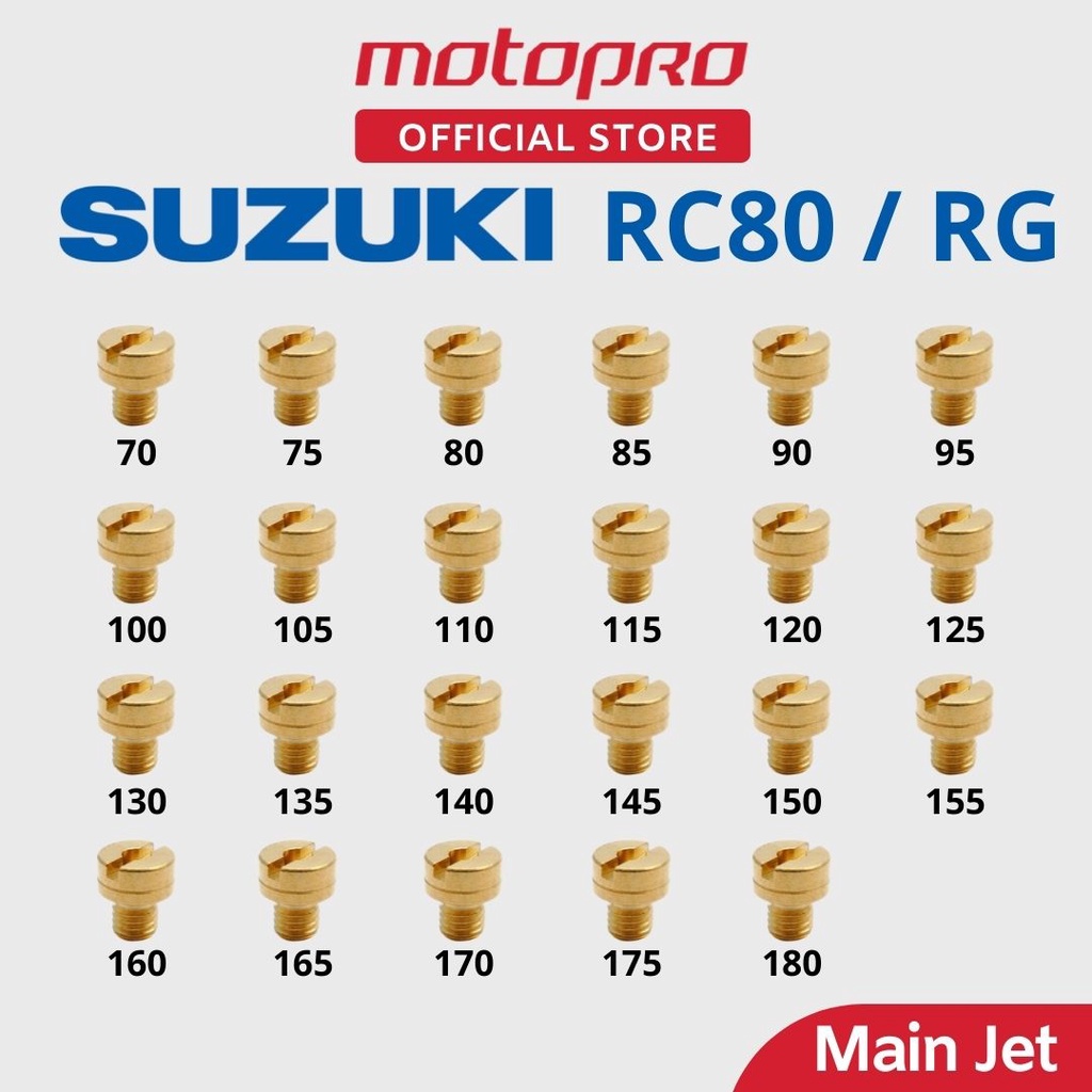 SAFETY SUZUKI RC80 RG Main Jet 70-180 Motorcycle MainJet RC 80 Racing ...