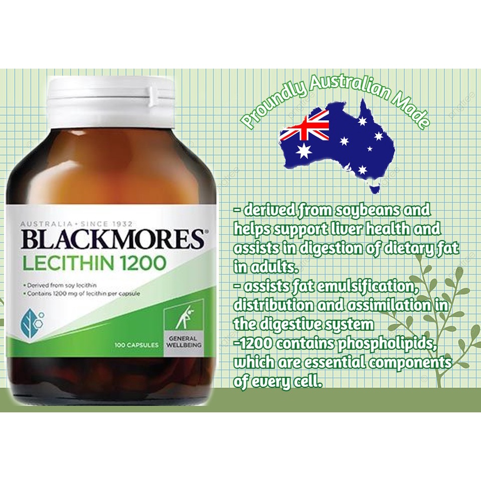 BLACKMORES LECITHIN 1200MG CAPSULE 100S 100 Original Australia Product