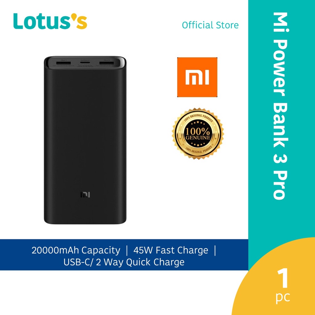 Xiaomi Mi Power Bank 3 Pro Black, Powerbank