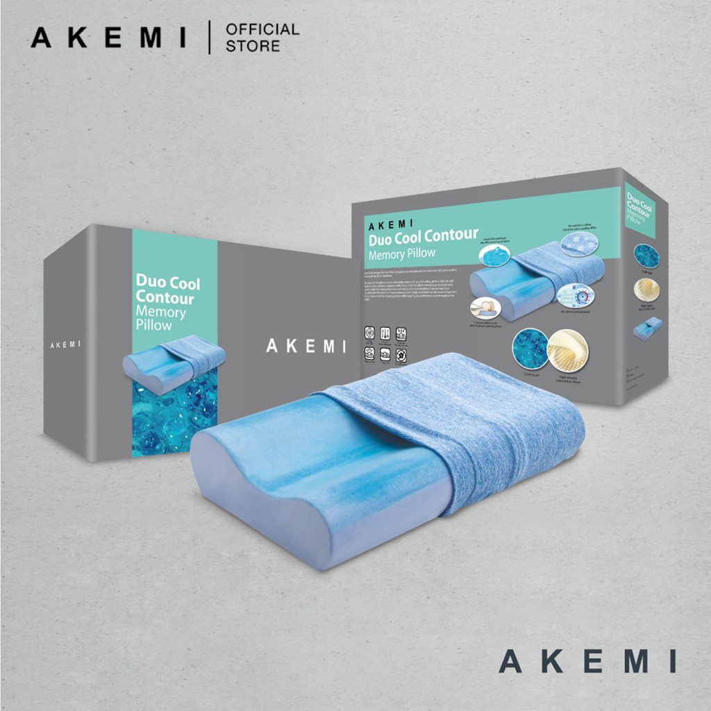 AKEMI Duo Cool Contour Memory Pillow Shopee Malaysia