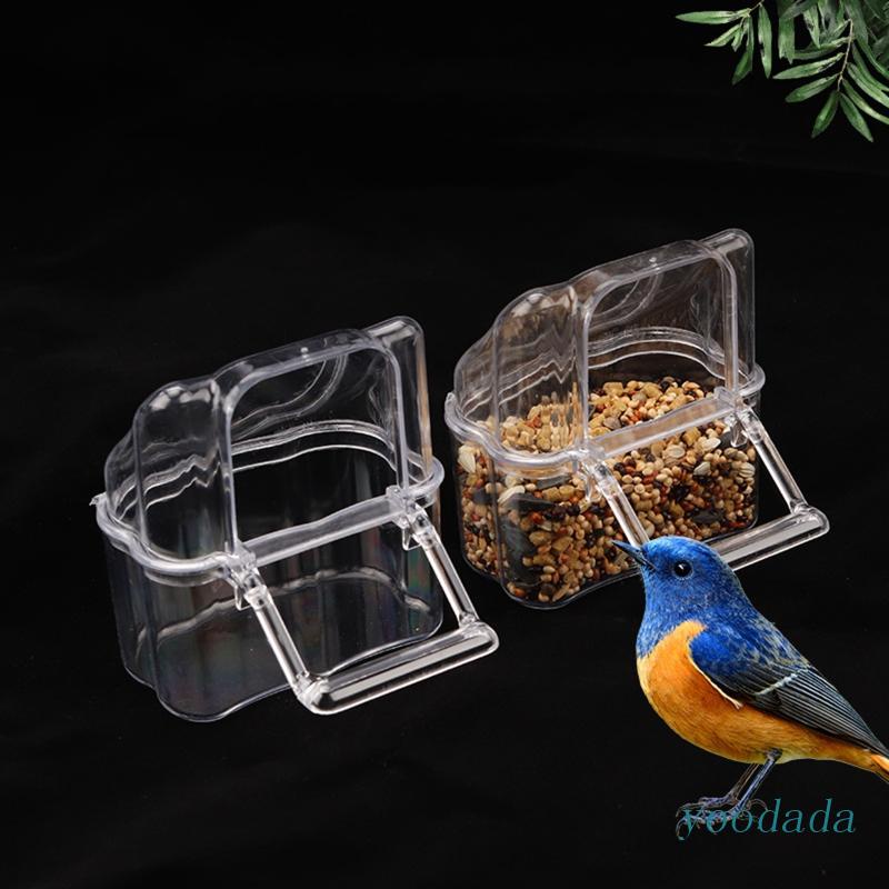 Bird cage feeder outlet cups