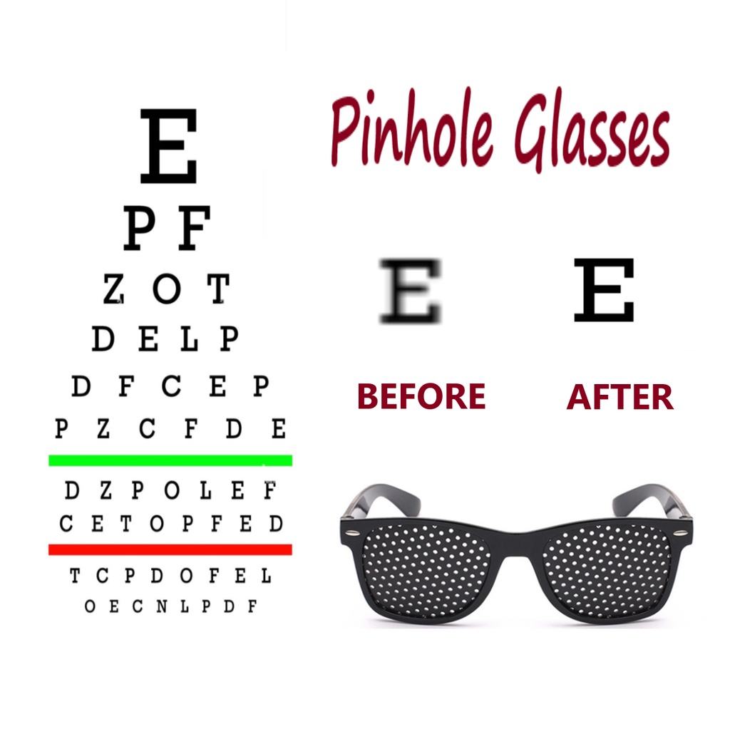 Reading Glasses with Small Conical Holes