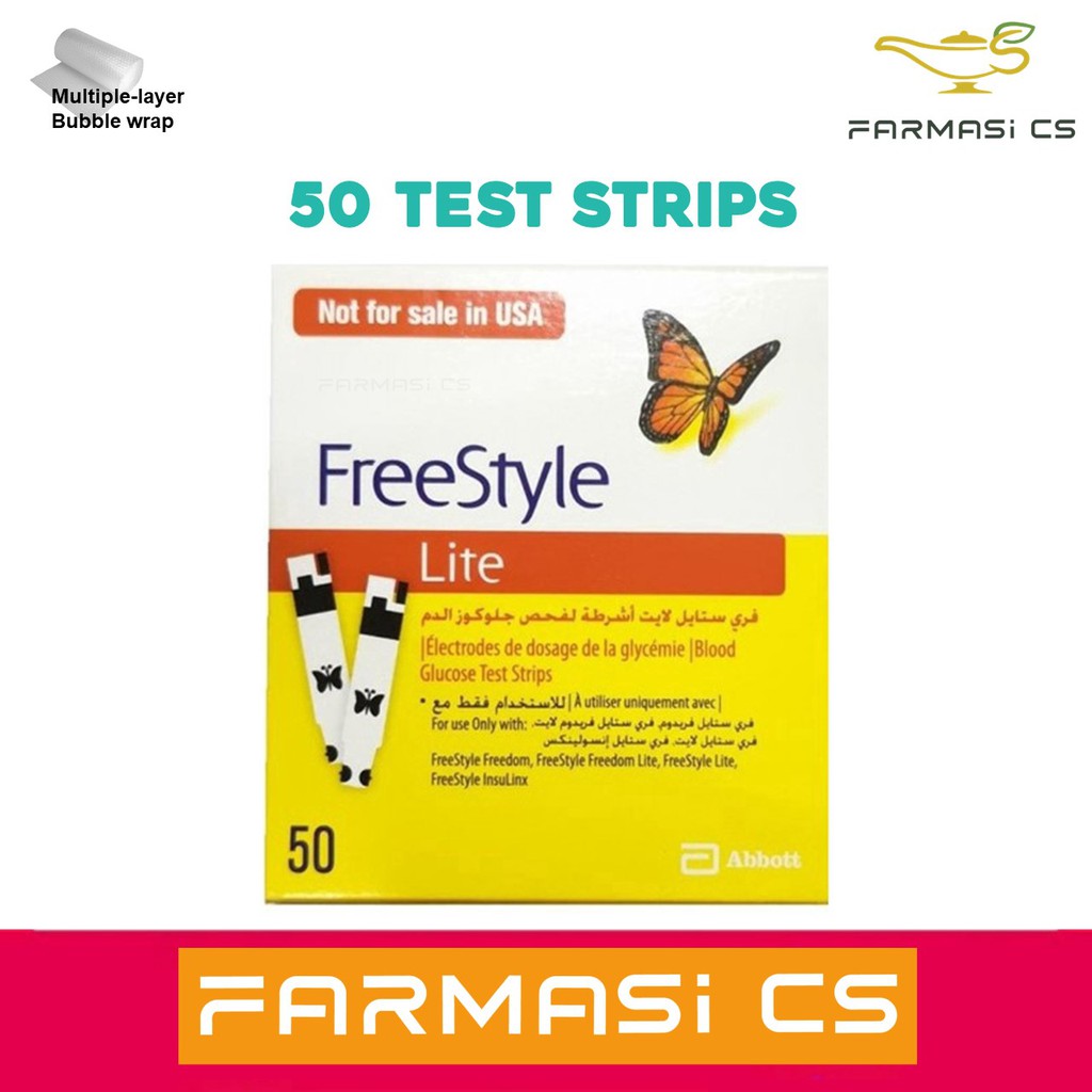 Abbott Freestyle Freedom Lite Blood Glucose Test Strips 50s Exp:01 2025 