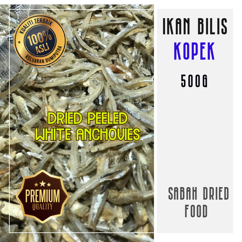 DRIED PEELED WHITE ANCHOVIES/IKAN BILIS KOPEK-500G | Shopee Malaysia