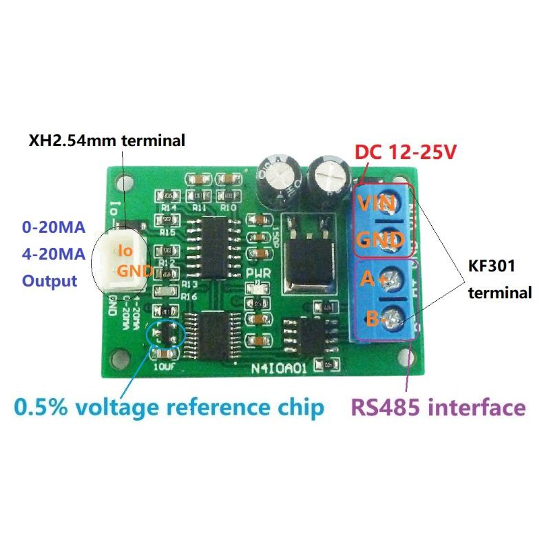 🔥Local Ready Stock 🔥DC 12V RS485 to 4-20MA 0-20MA Current Signal ...