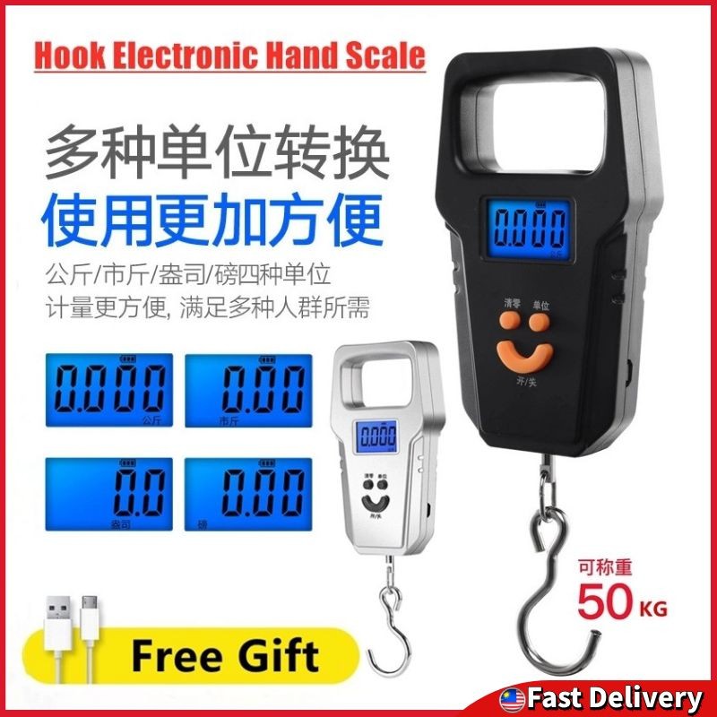 50kg Portable Electronic Digital Scale With Hook,Hanging Scale