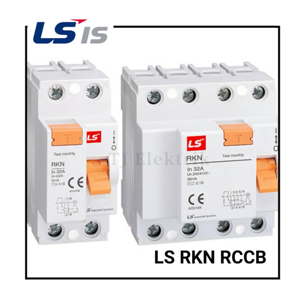 LS RKN RCCB 40A 2POLE 63A 2POLE 40A 4POLE 63A 4POLE 10MA 30MA 100MA ...