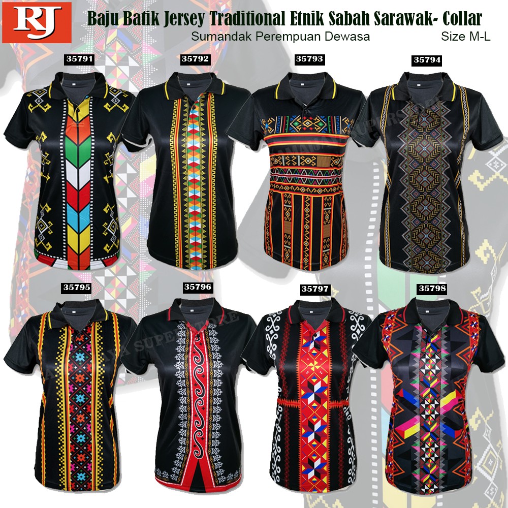 (Small Cutting) 🔥HOT&Wholesale🔥 Baju Jersey Traditional Etnik Sabah ...