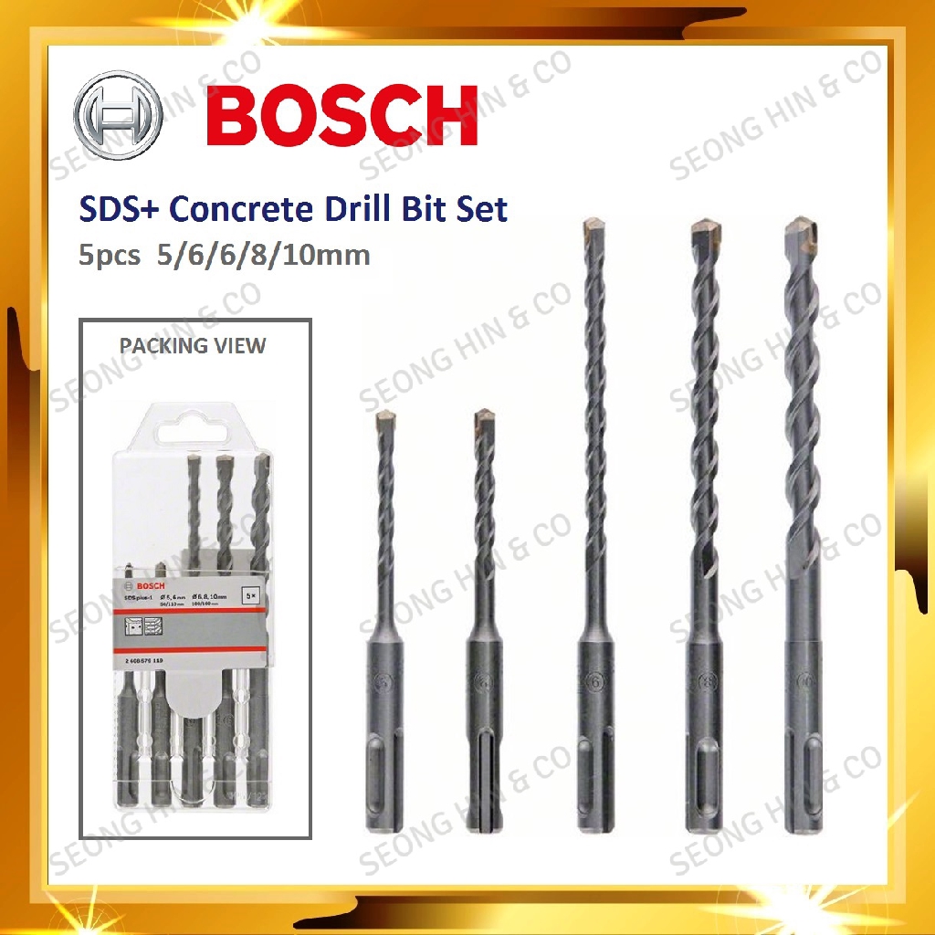 BOSCH 5pcs SDS plus Concrete Drill Bit Set 5 6 6 8 10mm Mata