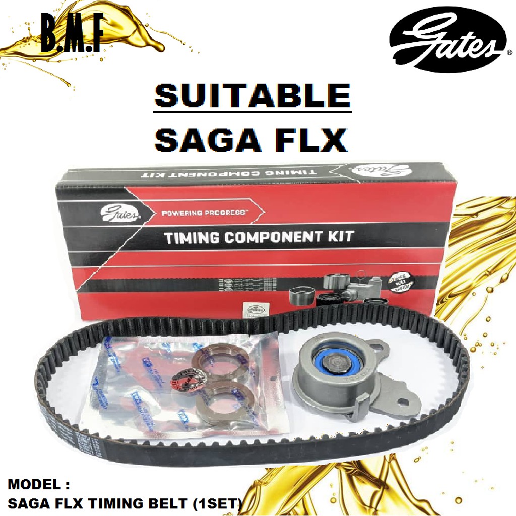 GATES Timing Belt Kit Set for Proton Saga FLX, Preve, Exora Bold