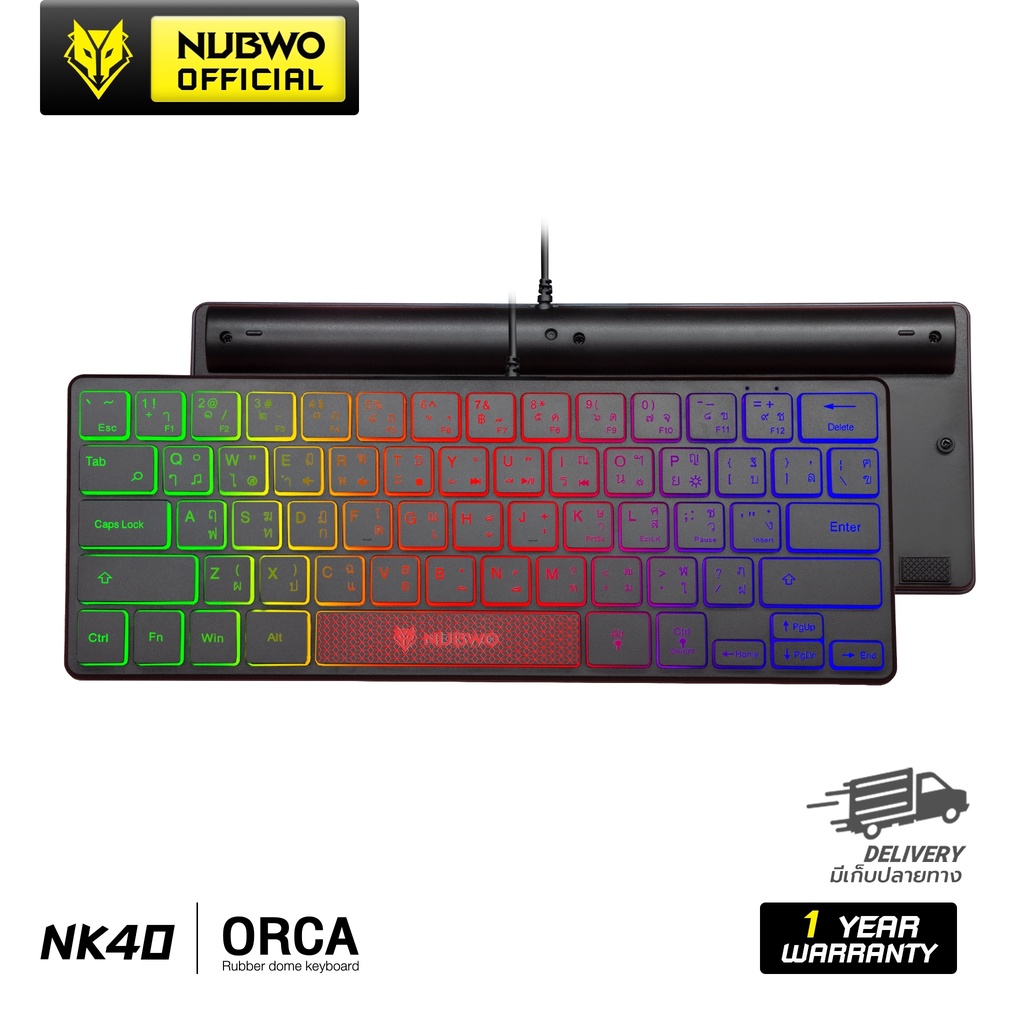 NUBWO RUBBER DOME KEYBOARD Small And Light Decoration Model NK40 ...