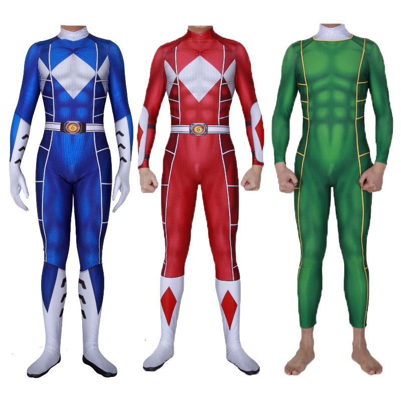 Power Rangers Unisex Bodysuit Spandex Costume In Soft Material For All ...