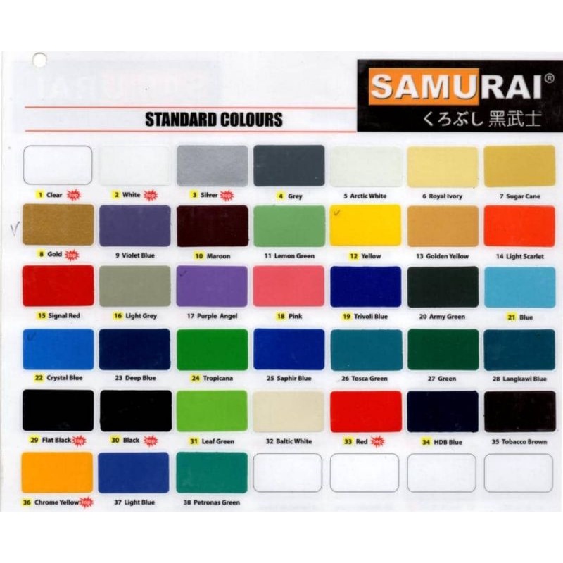 💯ORIGINAL SAMURAI SPRAY METALLIC HITEMP COLOURS 1K 2K 400ML CAT PAINT