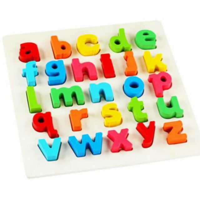 Wooden Alphabet Puzzle (lower case) | Shopee Malaysia