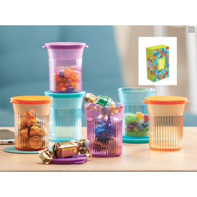 Tupperware (Full Set: 6 pcs + Box) 200ml Mini Family Mate Round ...
