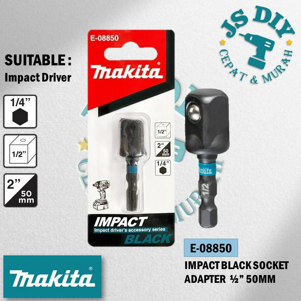 MAKITA E-08850 E-FORM IMPACT BLACK SOCKET ADAPTOR 1/2