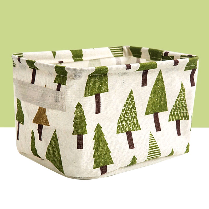 Canvas Foldable Storage Basket Organizers Cotton Linen Blend Bins For