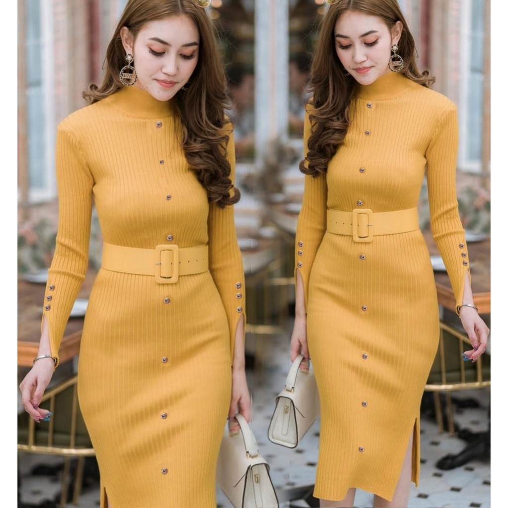 Filka Dress - Women's Clothes - Latest Women's Knitted Dress | Shopee ...