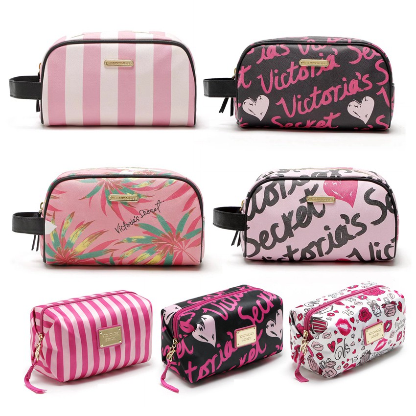 Victoria's secret best sale pink makeup bag