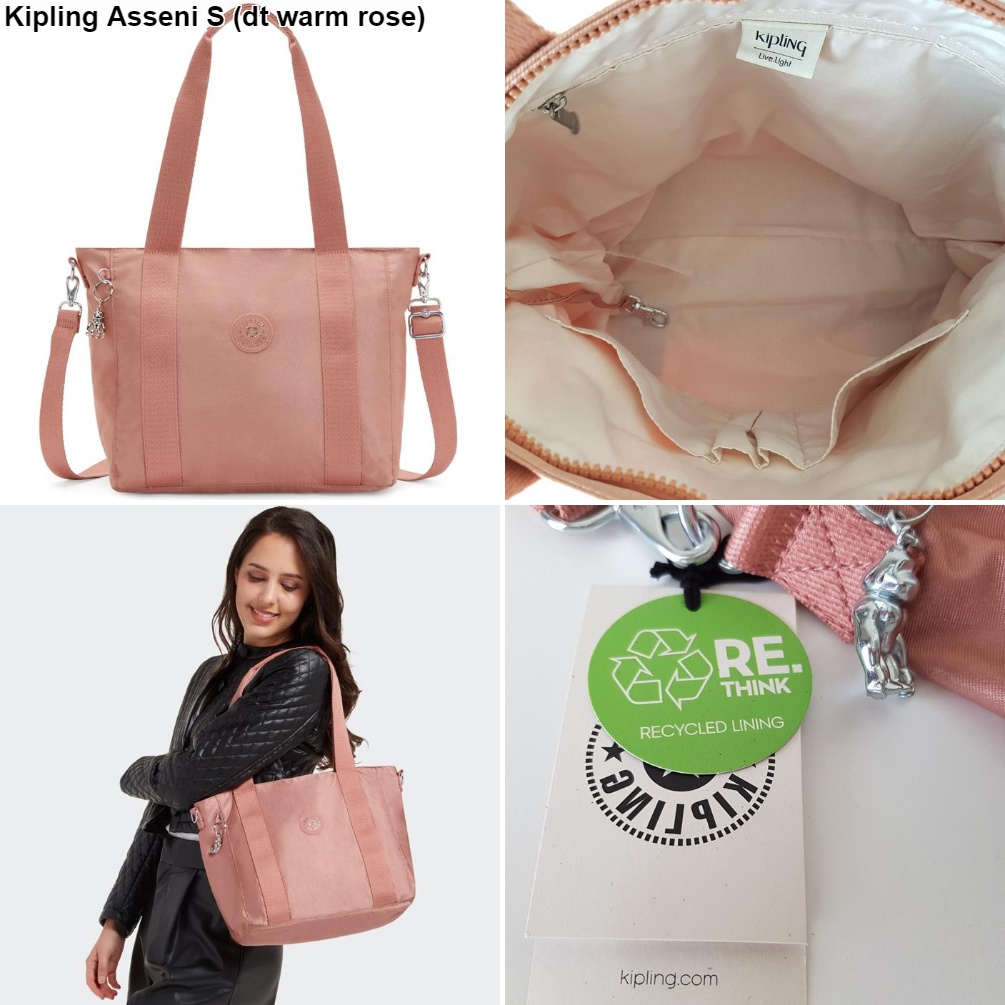 NWT Kipling Asseni S Tote Shoulder Sling Bag with Detachable Crossbody Strap Imported from UK Shopee Malaysia