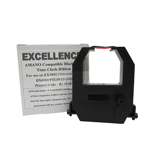 Time Recorder Ink Ribbon Cartridge for Punch Card Machine (Black/Red