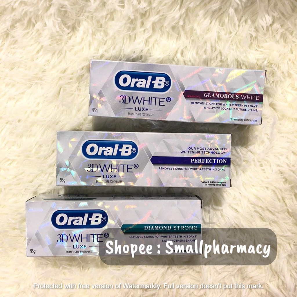 Oral-B 3D White Luxe Glamorous White Toothpaste / Perfection Toothpaste ...