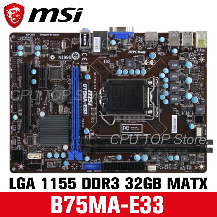 ⚡️MSI B75MA-P45 B75MA-E33 LGA1155 M-ATX Gaming Motherboard 2/4 RAM ...