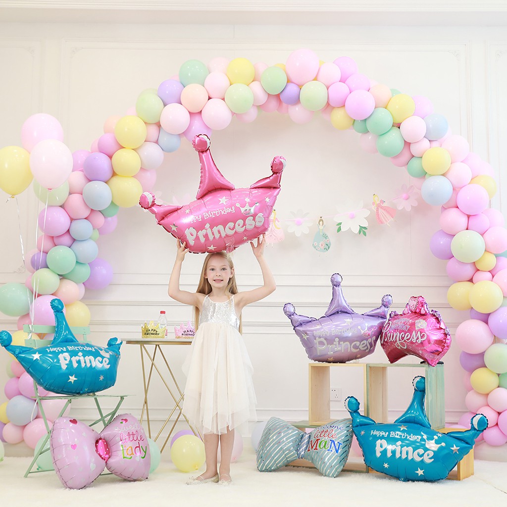 Helium princess crown foil balloon happy birthday party baby shower ...