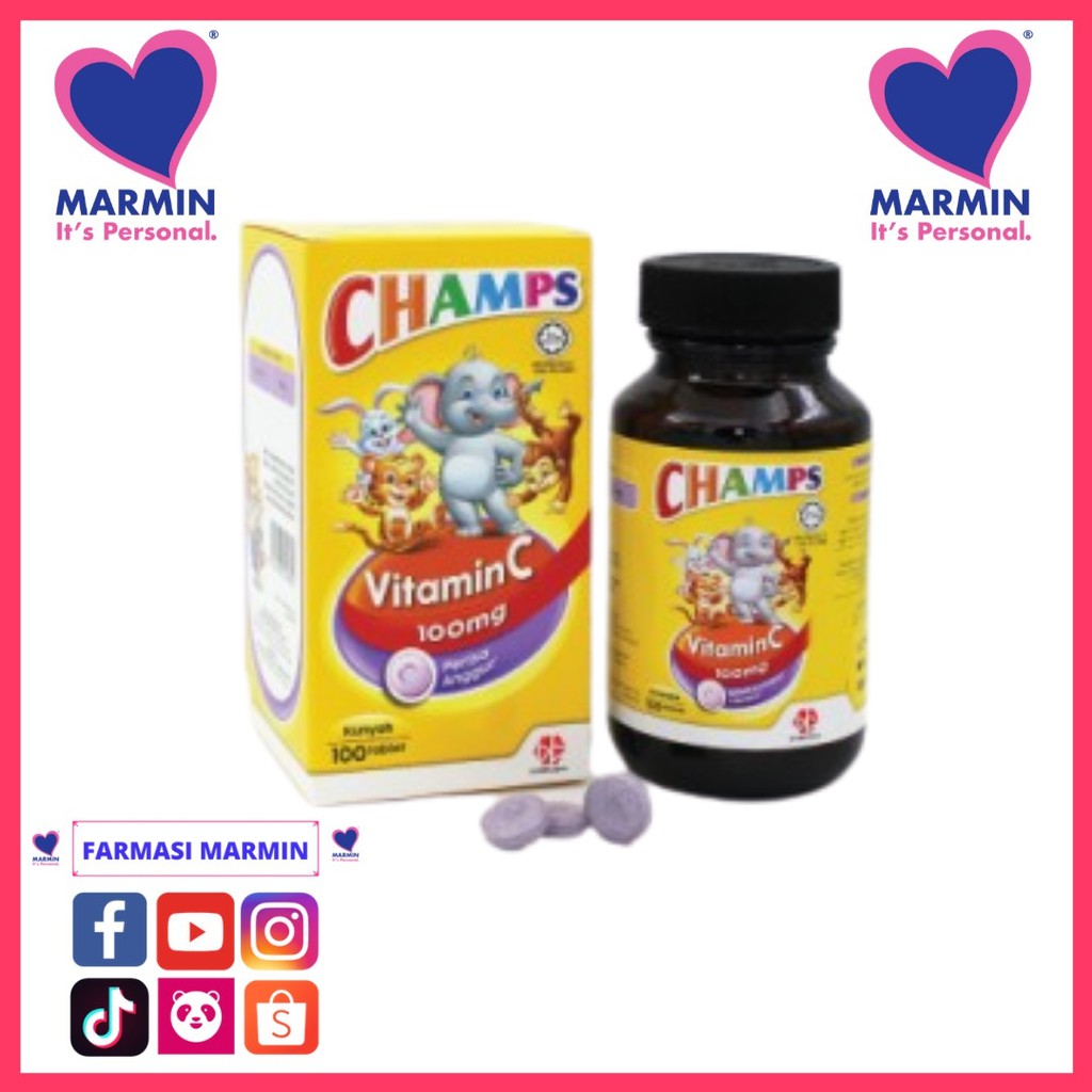 Champs Chewable Vitamin C - Blackcurrant (100mg x 100's) | Shopee Malaysia