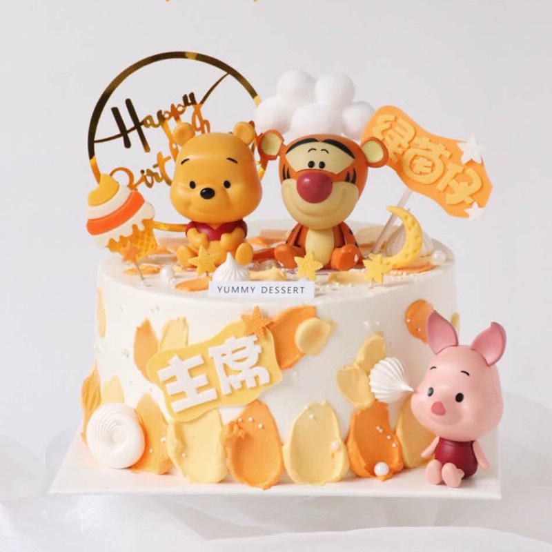 [Spot] Cute Birthday Cake Decorating Pooh Doll Cake Decorating Doll ...