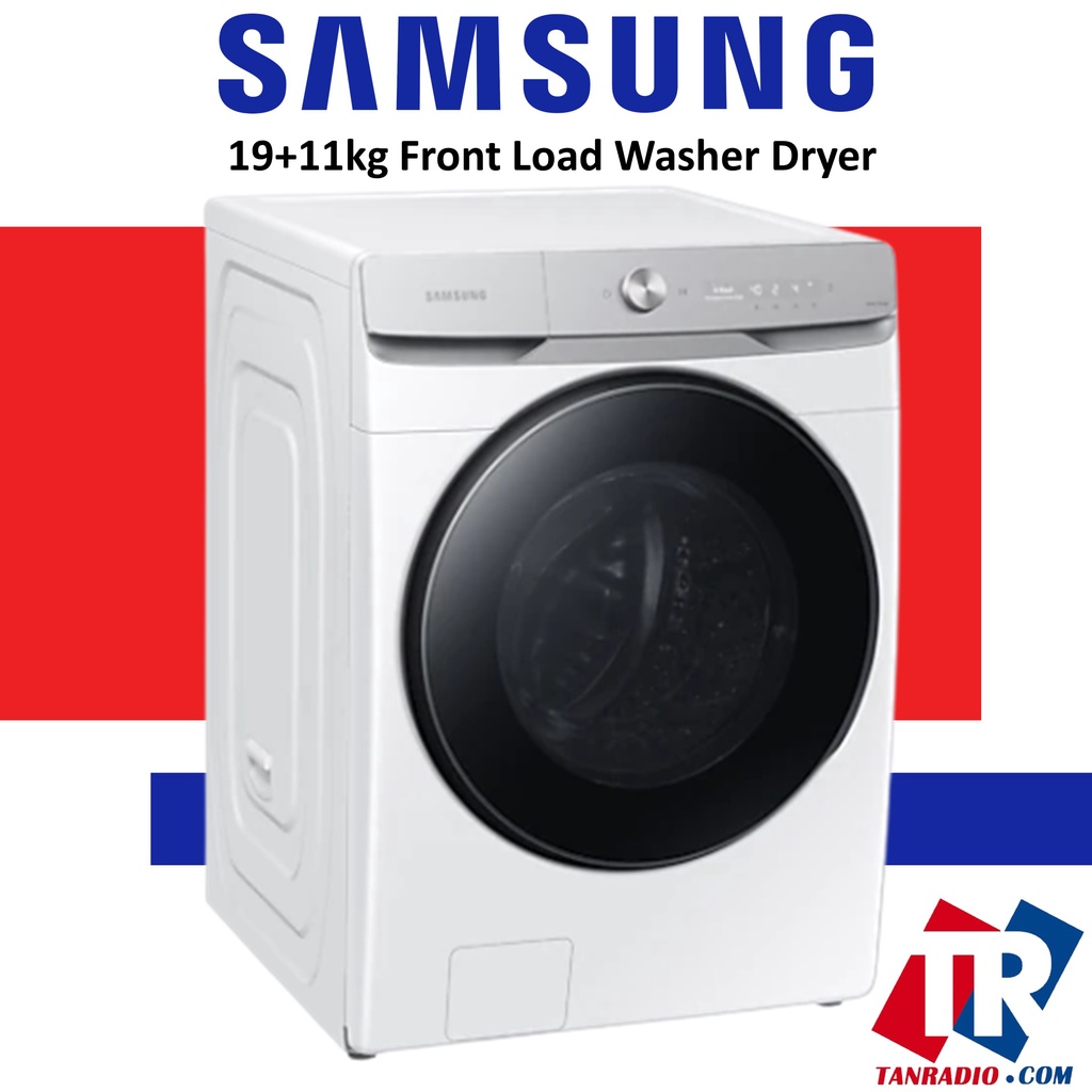 Samsung Front Load Washer & Dryer (19kg & 11kg) WD19T6500GW/FQ Shopee