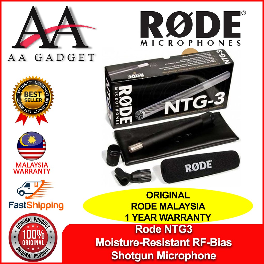 Rode NTG3 B Moisture-Resistant RF-Bias Shotgun Microphone ( NTG-3