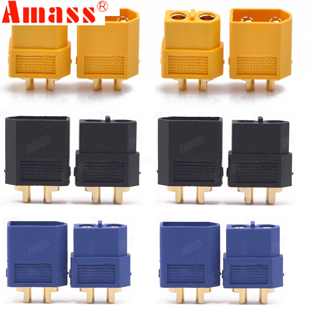 10pcs Lot Amass XT60 XT 60 Male Female Bullet Connectors Plugs For RC Lipo Battery Quadcopter