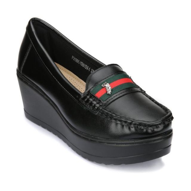 Wedges Polo Black Authentic Shopee Malaysia