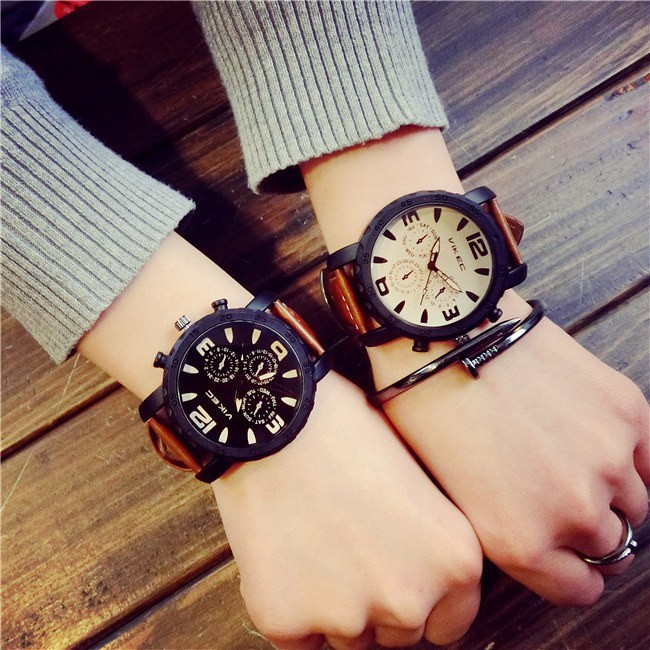 Ready stock 1pcs Fashion Casual Big Dial Couple Watches romantic style Shopee Malaysia