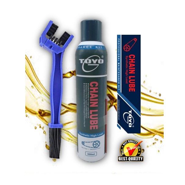 TOYO CHAIN LUBE 300 ML SYNTHETIC HIGH LOAD FOC CHAIN BRUSH | Shopee ...