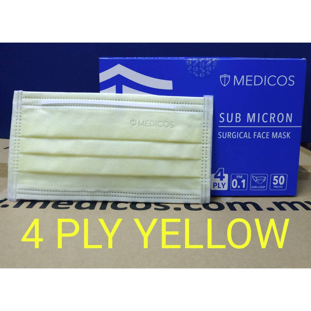 Medicos 4 Ply Extra Protection Fluid Resistant Sub Micron 0.1 Surgical ...