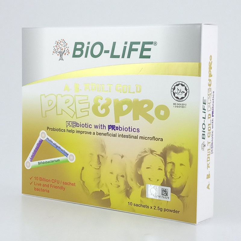 Bio Life A B Adult Gold Preandpro Prebiotic With Probiotics 10 Sachets