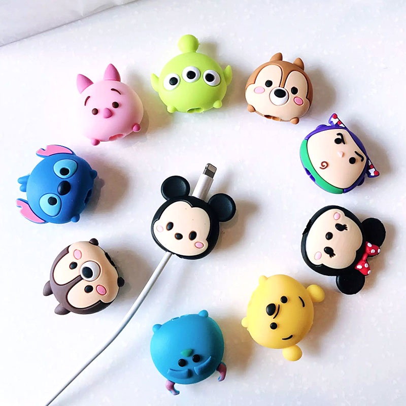 Anti-Breakage USB Cable Protector Cute Cartoon Bite Colorful Charging ...