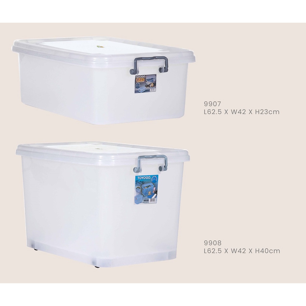 Toyogo 63 Lit Storage Box With Cover and Wheel/ Bekas Toyogo 63 Lit Storage Box With Cover and Wheel/ Bekas