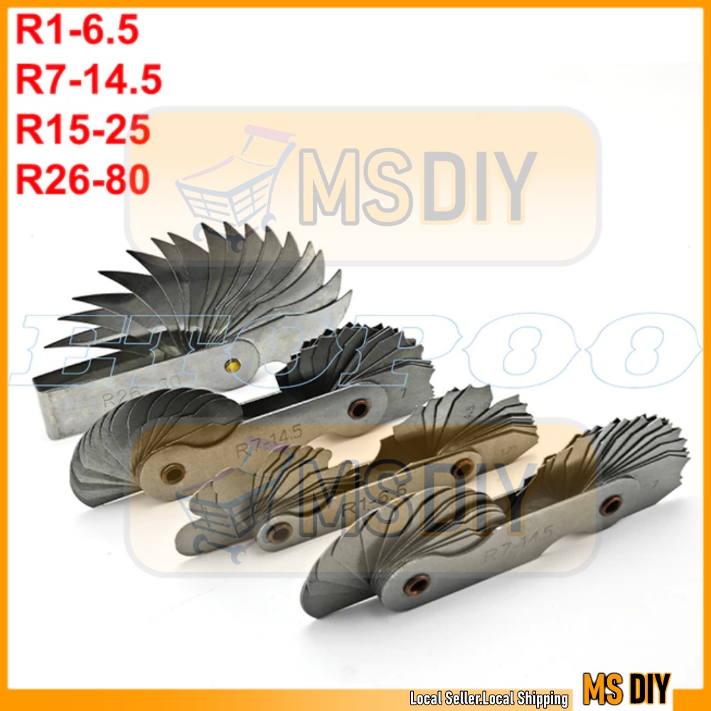 Radius Gauge R1R80 Metric Feeler Gauge Engine Cylinder Head Curve