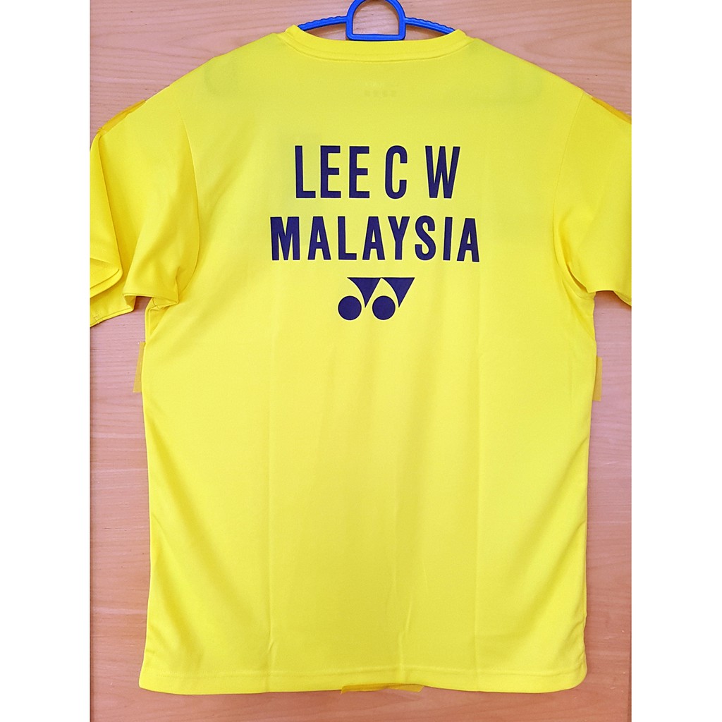 YONEX 16349 LEE CHONG WEI YELLOW T-shirt Size L | Shopee Malaysia