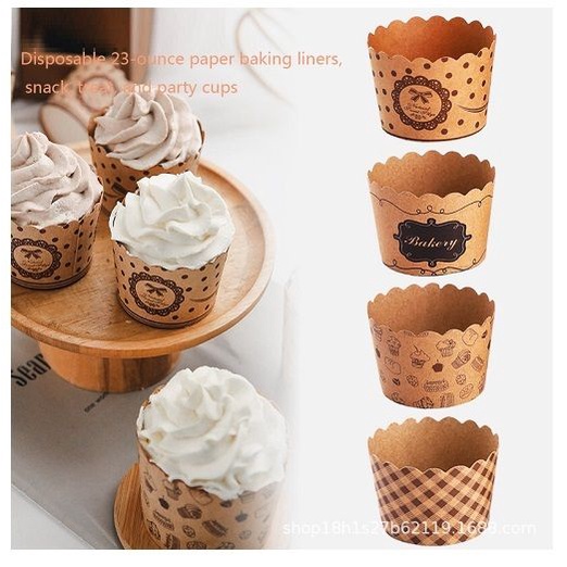 Set 12 pcs (saiz M/L) Cawan Muffin Cupcake Brown Paper Cupcake Muffin ...