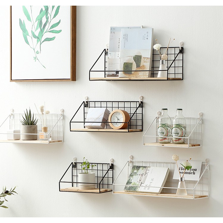Wall Mounted Modern Kitchen Hanging Shelf Storage Holder Rack ...