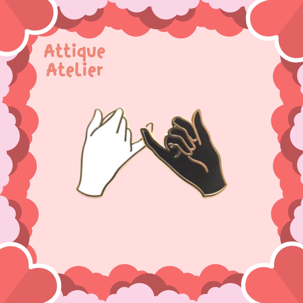 AttiqueAtelier BFF Pinky Promise Brooch Pin Set | Shopee Malaysia